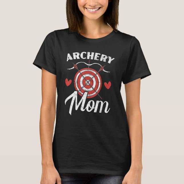 Camiseta Archery Mãe Disparou Arco Seta Bowman Mãe Alvo A (Frente)