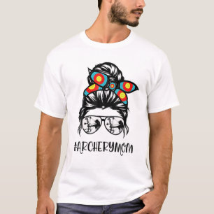 Camiseta Archery Mãe Vida Má Vidros de Cabelo Maluco D M
