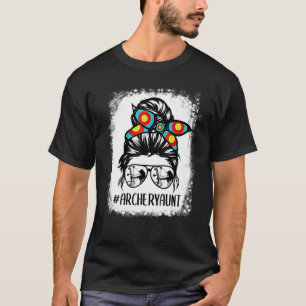 Camiseta Archery Mãe Vida Má Vidros de Cabelo Maluco D Mãe