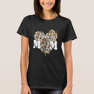 Camiseta Archery Mamãe Leopard Jogo Cardíaco Cheer Mãe Moth