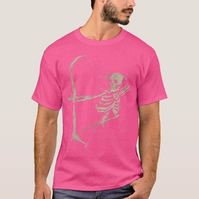 Camiseta Archery Skeleton Archer With Bow And Arrow Hunter (Frente)