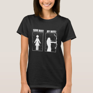 Camiseta Archery Sua Esposa Minha Esposa É Archer Amável
