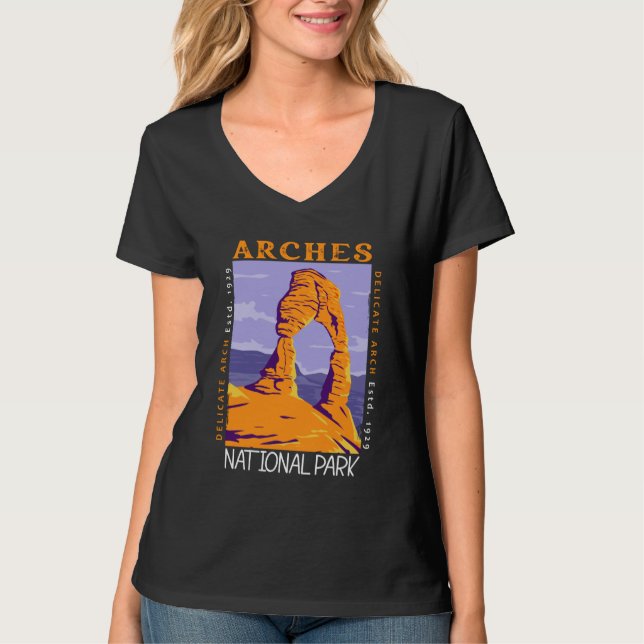 Camiseta Arches National Park Delicate Arch Vintage (Frente)