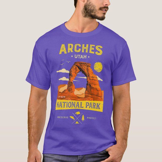 Camiseta Arches National Park T Delicate Arch Vintage (Frente)