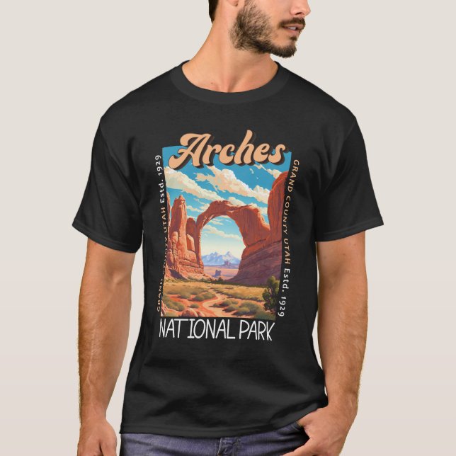 Camiseta Arches National Park Utah Afetado (Frente)
