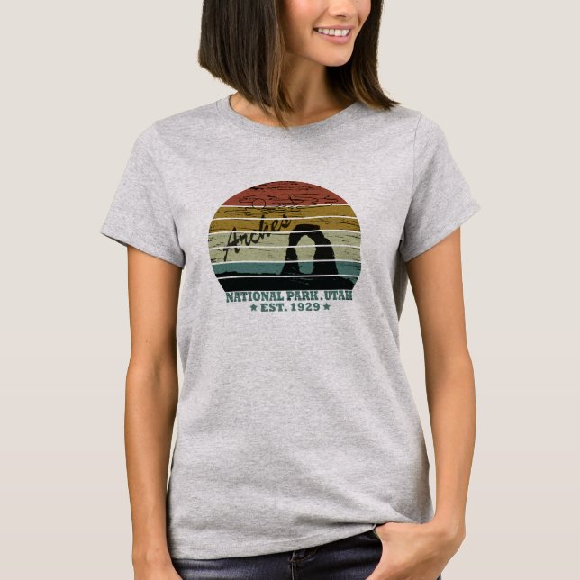 Camiseta Arches National park Utah Delicate Arch vintage (Frente)