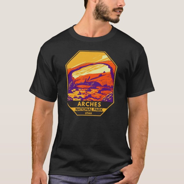 Camiseta Arches National Park Utah Landscape Vintage (Frente)