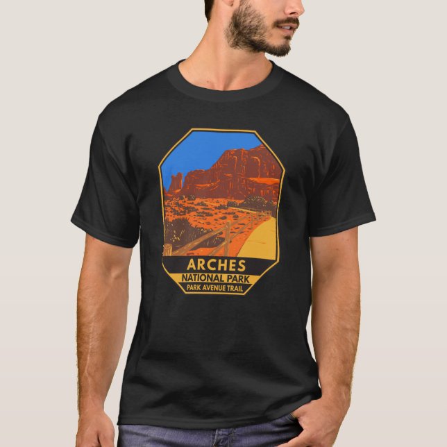 Camiseta Arches National Park Utah Park Avenue Trail (Frente)