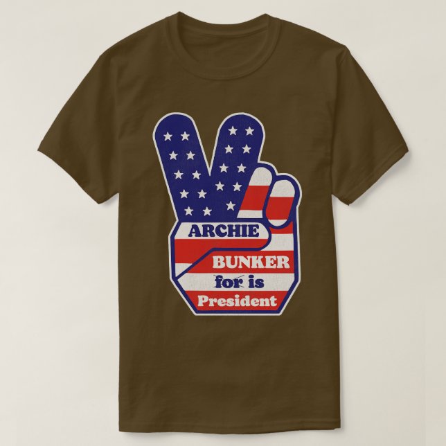 Camiseta Archie Bunker é o presidente (Frente do Design)