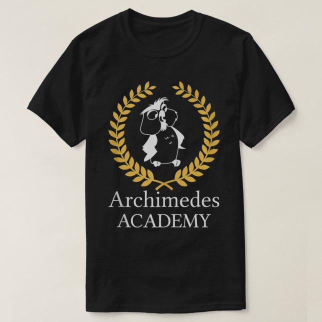 Camiseta Archimedes Owl Academy o melhor presente para grad (Frente do Design)