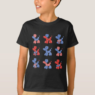 Camiseta Arco 4.º de Coquette de Cães Balões Patriótico Bo