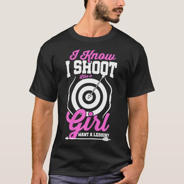Camiseta Arco Archery Mãe Adora Meninas Mulheres Caçando Pr (Frente)