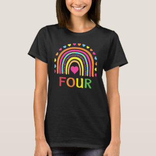 Camiseta Arco Arco-Íris, 4.º Aniversário Presente Para Rapa