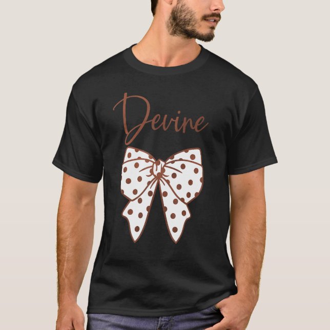 Camiseta Arco Brown & White Bolinhas Devine (Frente)