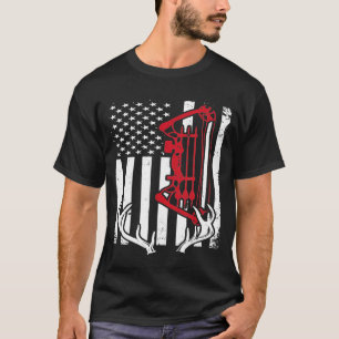 Camiseta Arco Caça À Bandeira Americana Para Caçadores