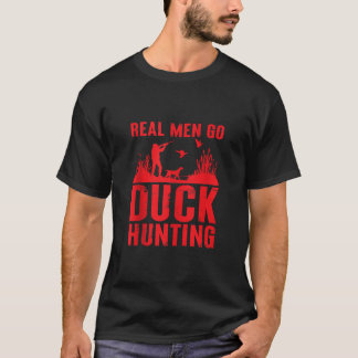 Camiseta Arco Caça Homens Verdadeiros Vão Caçando Pato Em C