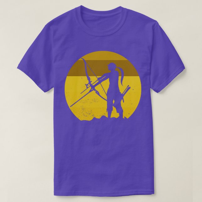 Camiseta Arco caçando arqueiros Arco-Arco Longbow Archer (Frente do Design)