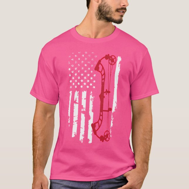 Camiseta Arco Composto Da US Flag Red Archery, Americano, 4 (Frente)