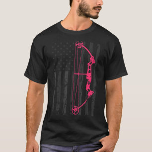Camiseta Arco Composto de Arqueação de Bandeiras Americanas