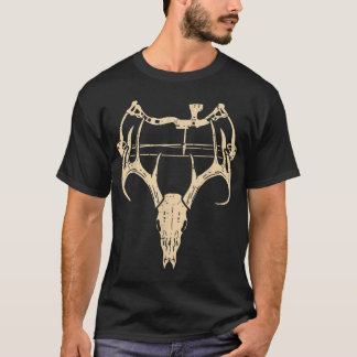 Camiseta Arco Composto de Deer Skull Retro Hunery Pai