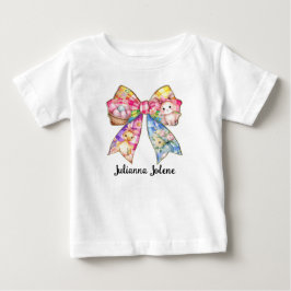 Camiseta Arco Coquete de Páscoa Colorido com Nome Personali