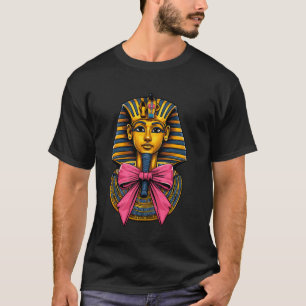 Camiseta Arco Coquete Faraó Rei Tut Menina Mãe Rosa Dia das