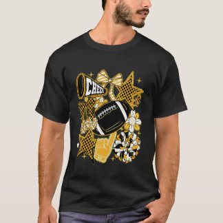 Camiseta Arco Coquete Futebol Dourado Preto Jogo Torcer Mãe