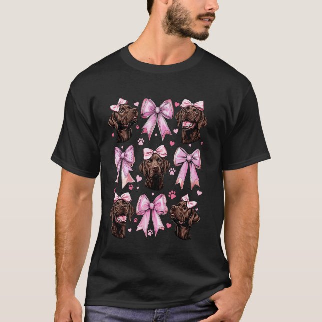 Camiseta Arco Coquete Labrador Chocolate Retriever de Labra (Frente)