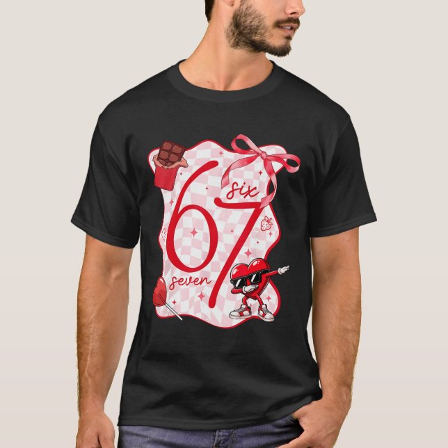 Camiseta Arco Coquete Seis Sete 67 Meme Dabbing Coração Val (Frente)