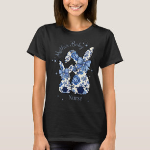 Camiseta Arco Coquetel Azul Floral Mãe Páscoa Cony Por