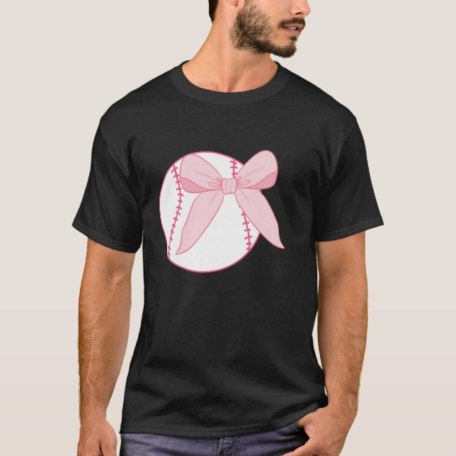 Camiseta Arco Coquette Baseball Girls Mulheres Mamãe Mãe Ro (Frente)