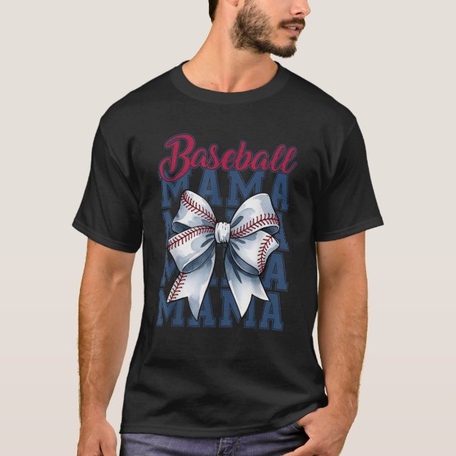 Camiseta Arco Coquette Baseball Mãe Jogo Trendy Mot (Frente)