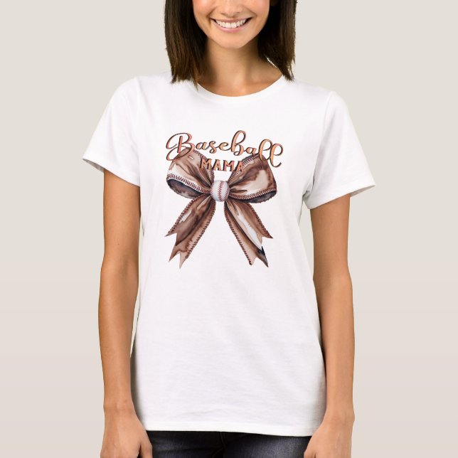 Camiseta Arco Coquette Baseball Mama Mocha Mousse Vibes (Frente)