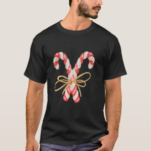 Camiseta Arco Coquette Candy Cane Estação De Natal Wom