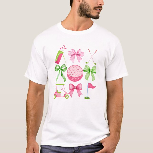Camiseta Arco Coquette Golf Carrinho Dia de Golfe Golfe Gol (Frente)