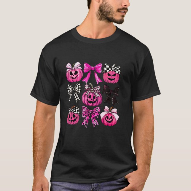 Camiseta Arco Coquette Jack O Lanterna Pumpkin Spooky (Frente)