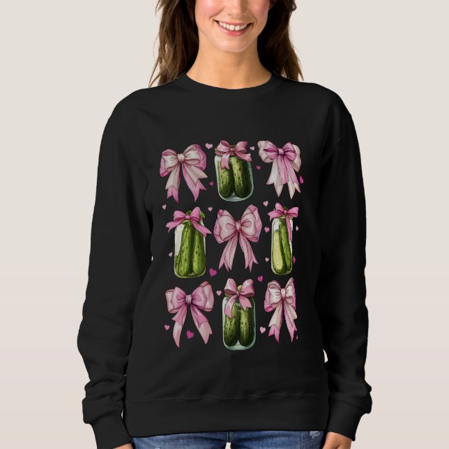Camiseta Arco Coquette Pickle Cucumber Rapariga Mãe Rosa Mo (Frente)