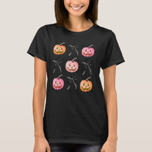 Camiseta Arco Coquette Pumpkin Jack O Lantern Spooky