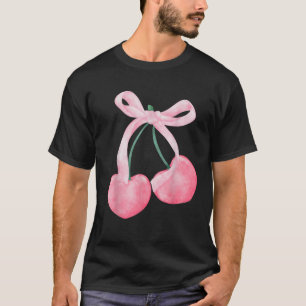 Camiseta Arco Coquette - Simples Rosa Cuja Cereja Menina