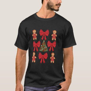 Camiseta Arco Cor-de-rosa-branca Xmas Gingerpão Cristo