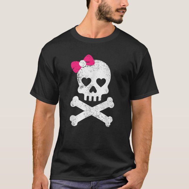 Camiseta Arco Cor-de-rosa osso Cónico Meninas Adoráveis Kaw (Frente)