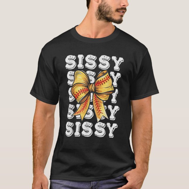Camiseta Arco da Família Coquette Softball SISSY Correspond (Frente)