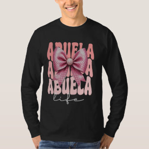Camiseta Arco de Abuela Coquette, Dia de as mães rosa-branc