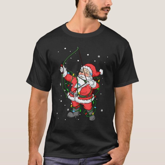 Camiseta Arco de Archer caçando a árvore de Natal do Papai  (Frente)
