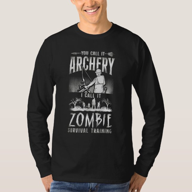 Camiseta Arco de arquivamento, Arco de composto Zombie Vint (Frente)