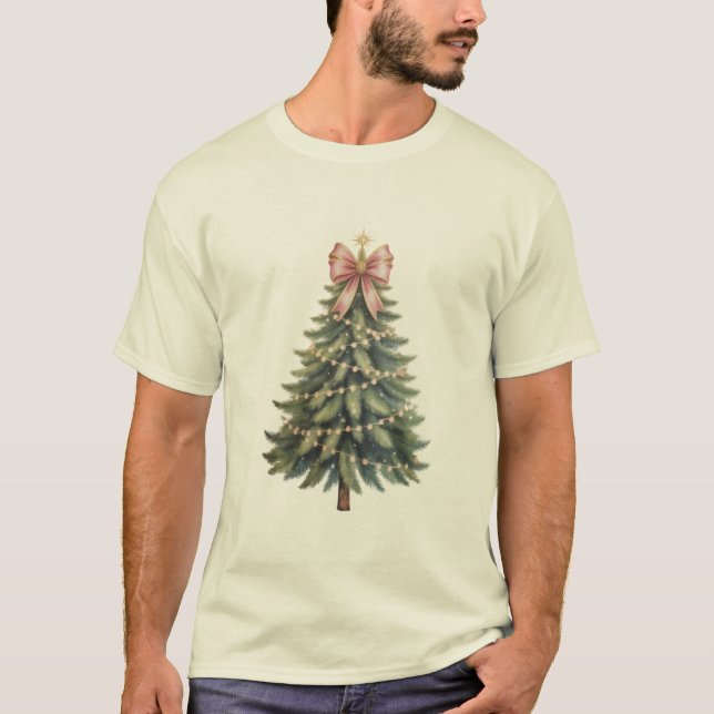Camiseta Arco de árvore de Natal Coquette Xmas (Frente)