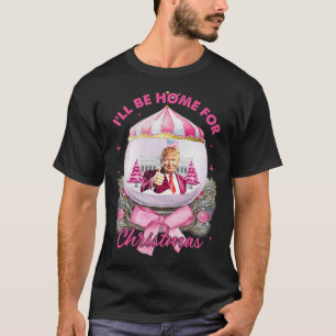 Camiseta Arco de coquete cor-de-rosa, estarei em casa no Na