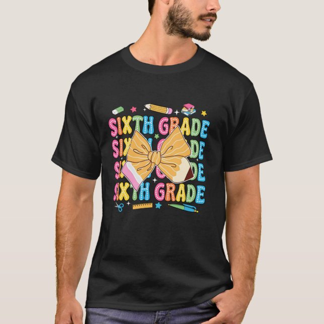 Camiseta Arco De Coquete De Lápis De Professores Da Categor (Frente)