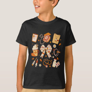 Camiseta Arco de coquete estetoscópio de queda agradecida