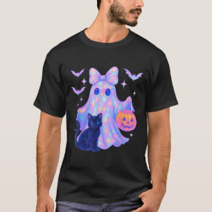 Camiseta Arco de coquete preto fantasma, cor-de-rosa, cor-p